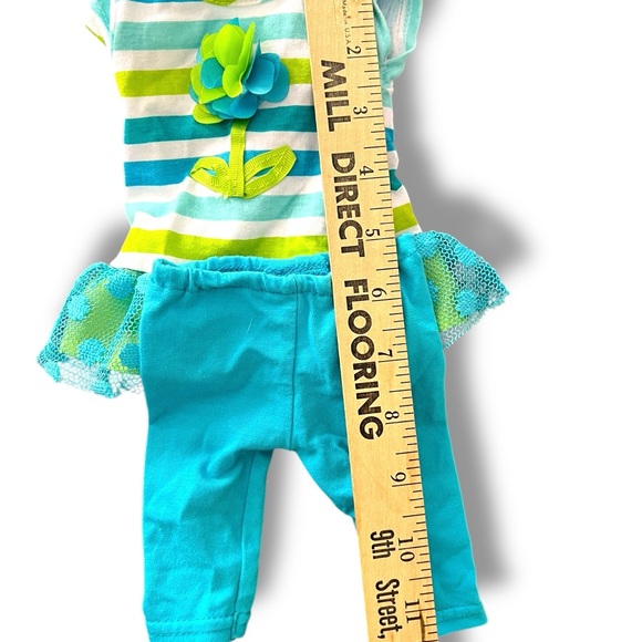 Doll 2 w/ 3D flower lace Fits 18” Doll American Girl, Our Generation Girl - Picture 4 of 5